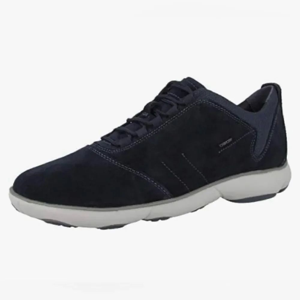 Geox U NEBULA C Respira Inner Breathing System Navy Blue Lace Up Casual Sneakers